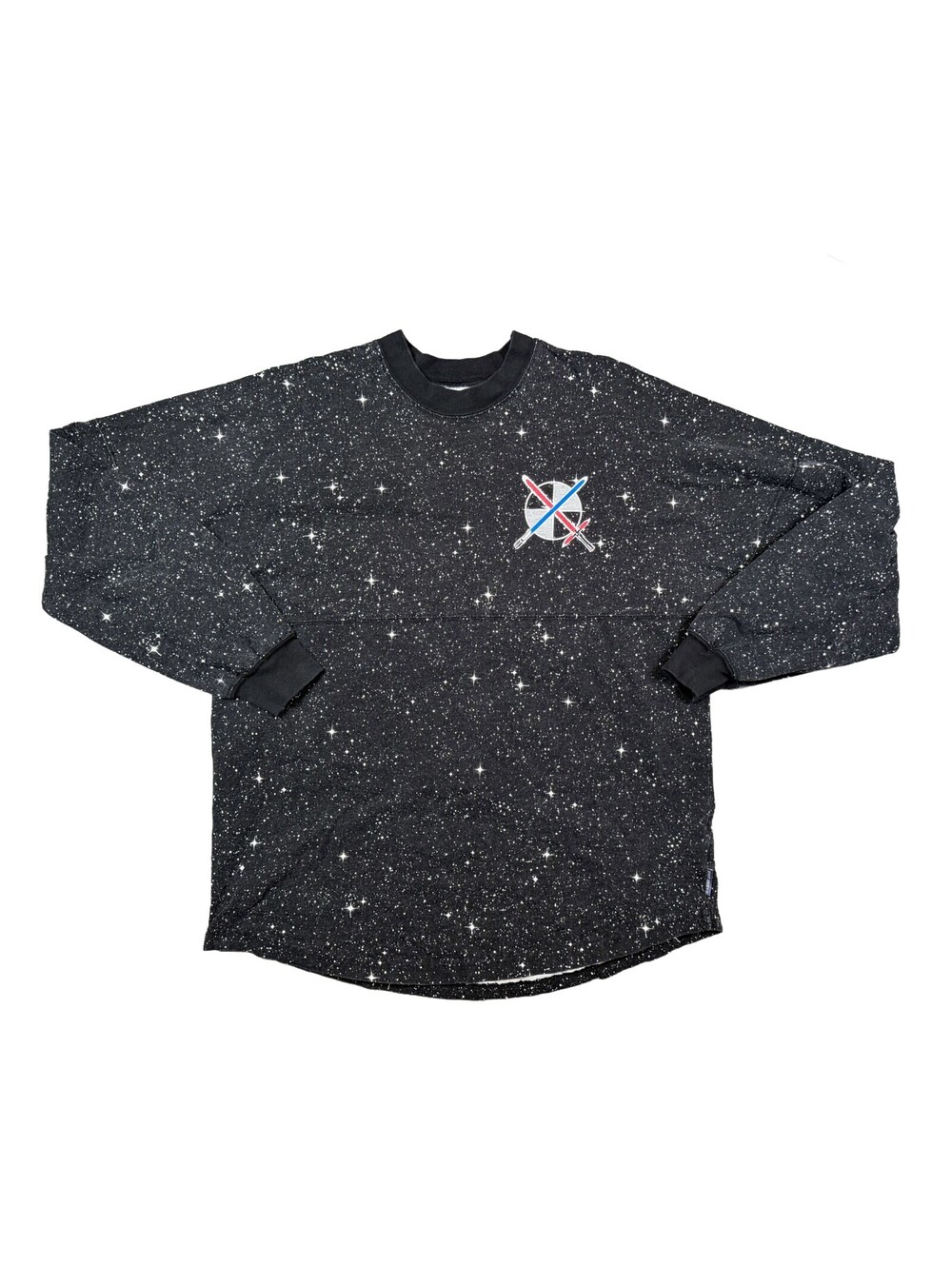 Disney Star Wars Rise of Skywalker Spirit Jersey Black Galaxy Long Sleeve M